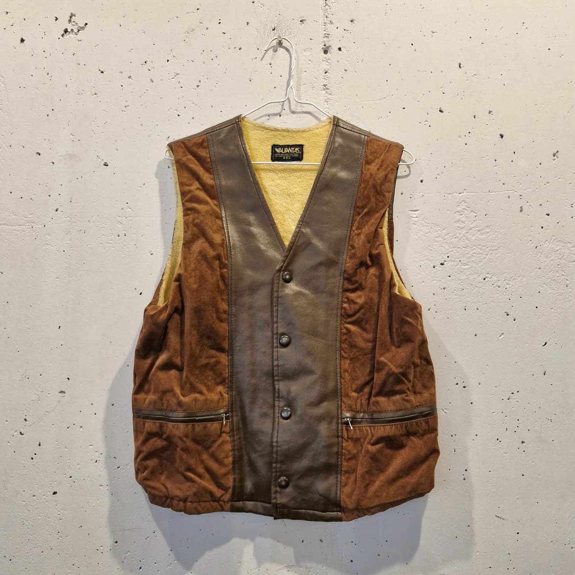 70s~80s 빈티지 ALIANTAS 가죽 스웨이드 베스트 상품이미지1