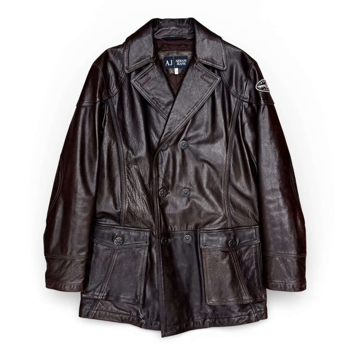 00's 아르마니 진스 레더 코트 상품이미지1