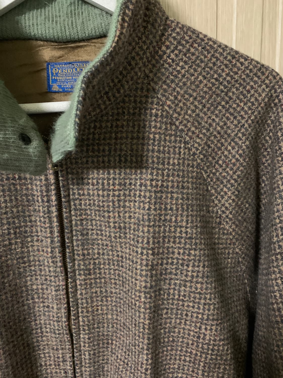 펜들턴 made usa 울 패턴 블루종 점퍼 자켓 L 상품이미지2