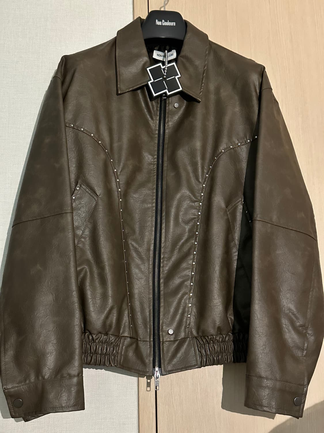 [새 상품/택o] 노쿨러스-VEGAN LEATHER BOWLING 자켓 상품이미지3