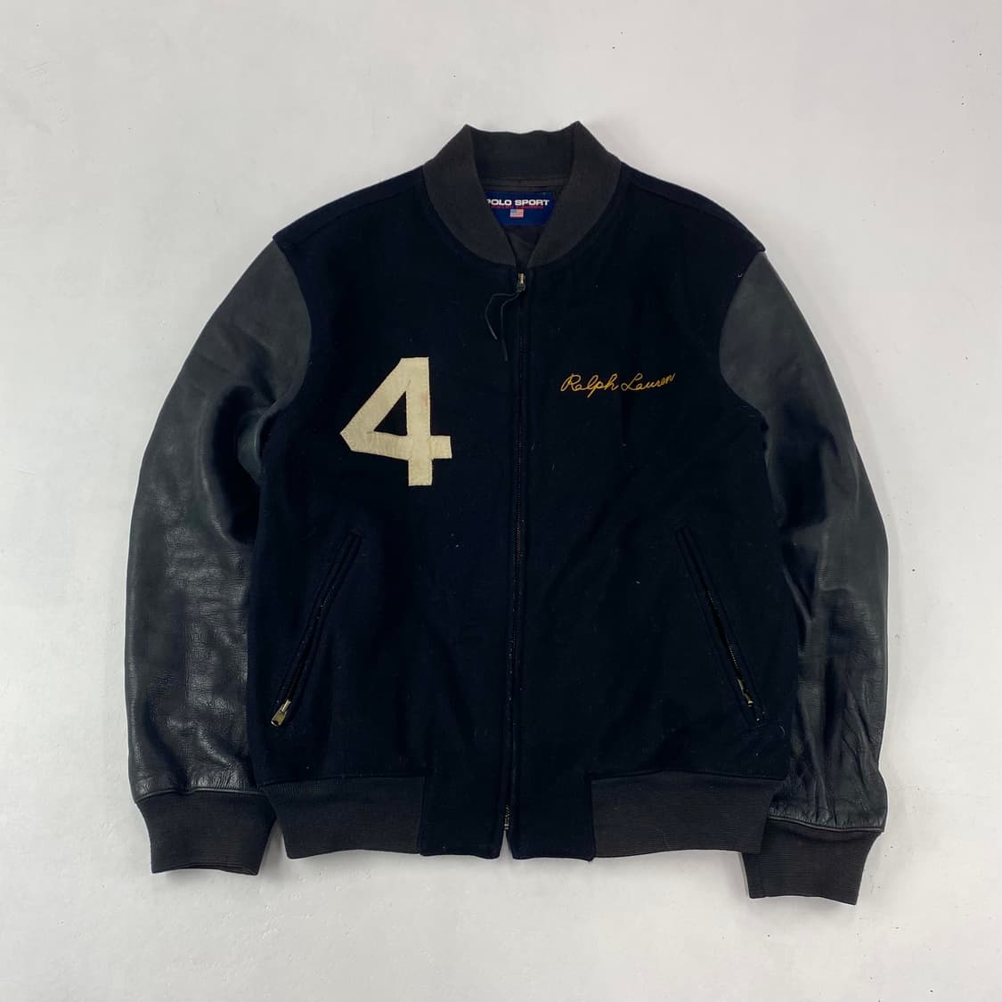 90s OG 폴로스포츠 빅로고 암레더 바시티 자켓 (100) 상품이미지2