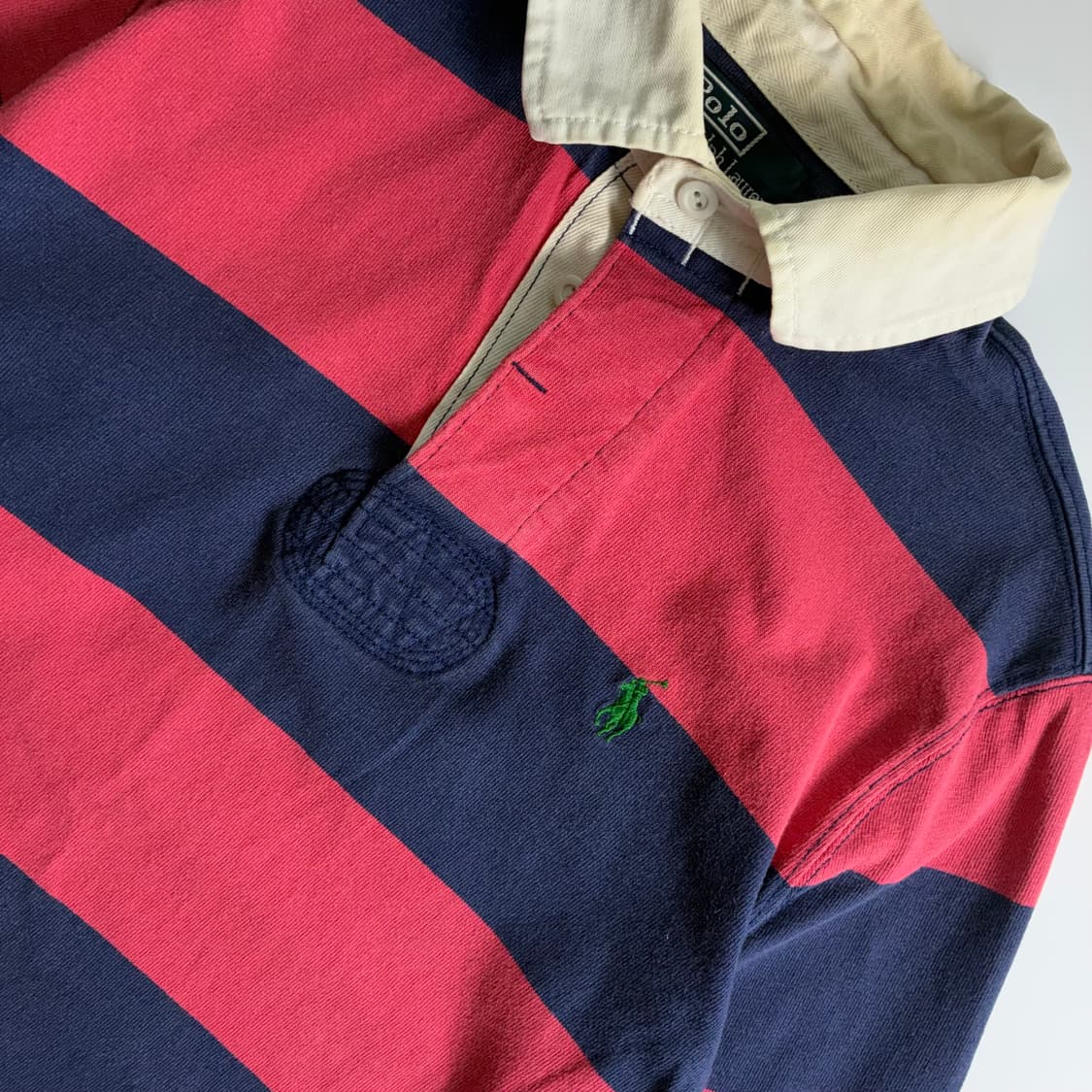 Polo  폴로 랄프로렌 자수 코튼 스트라이프 럭비 티셔츠 상품이미지3