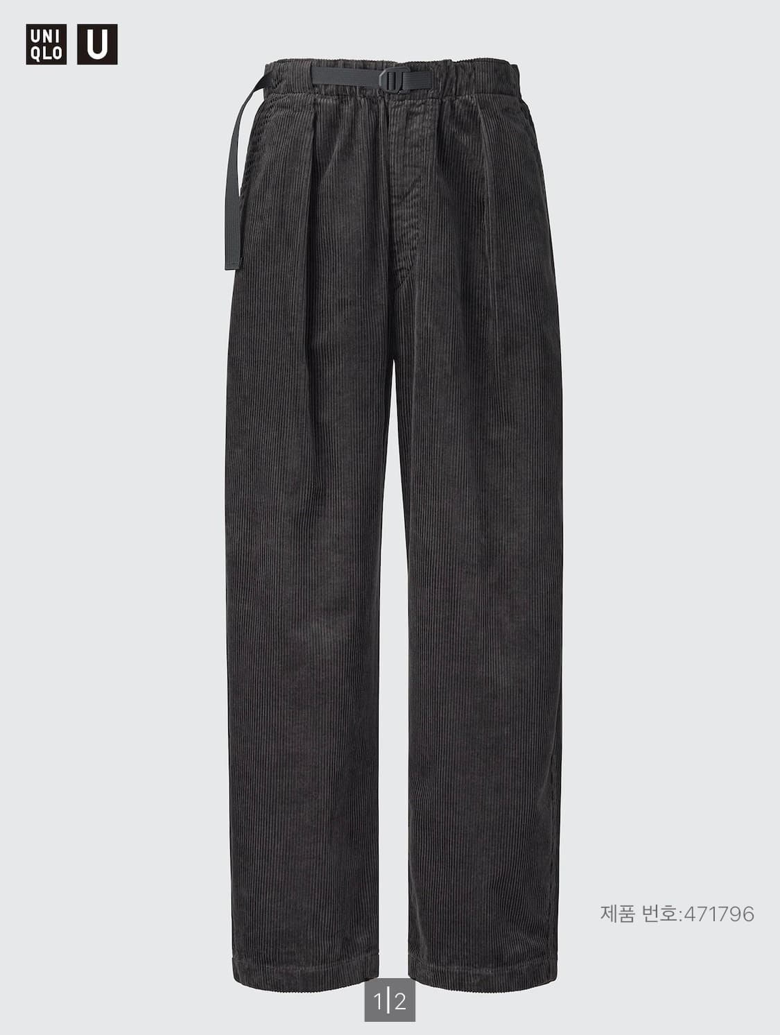 유니클로u 코듀로이턱와이드팬츠 471796 상품이미지1