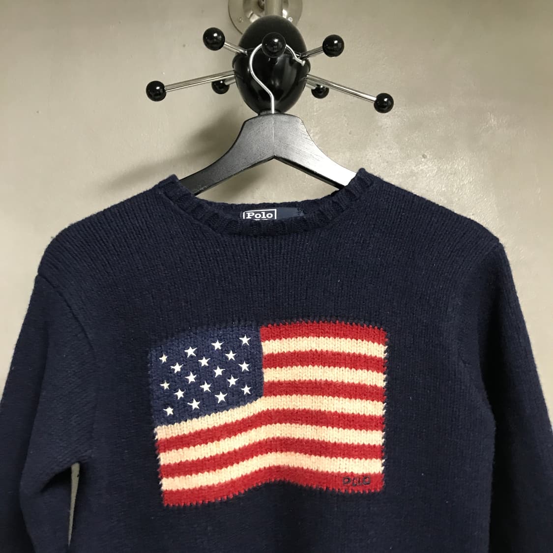 폴로 랄프로렌 성조기 니트 네이비 90(W) 상품이미지2