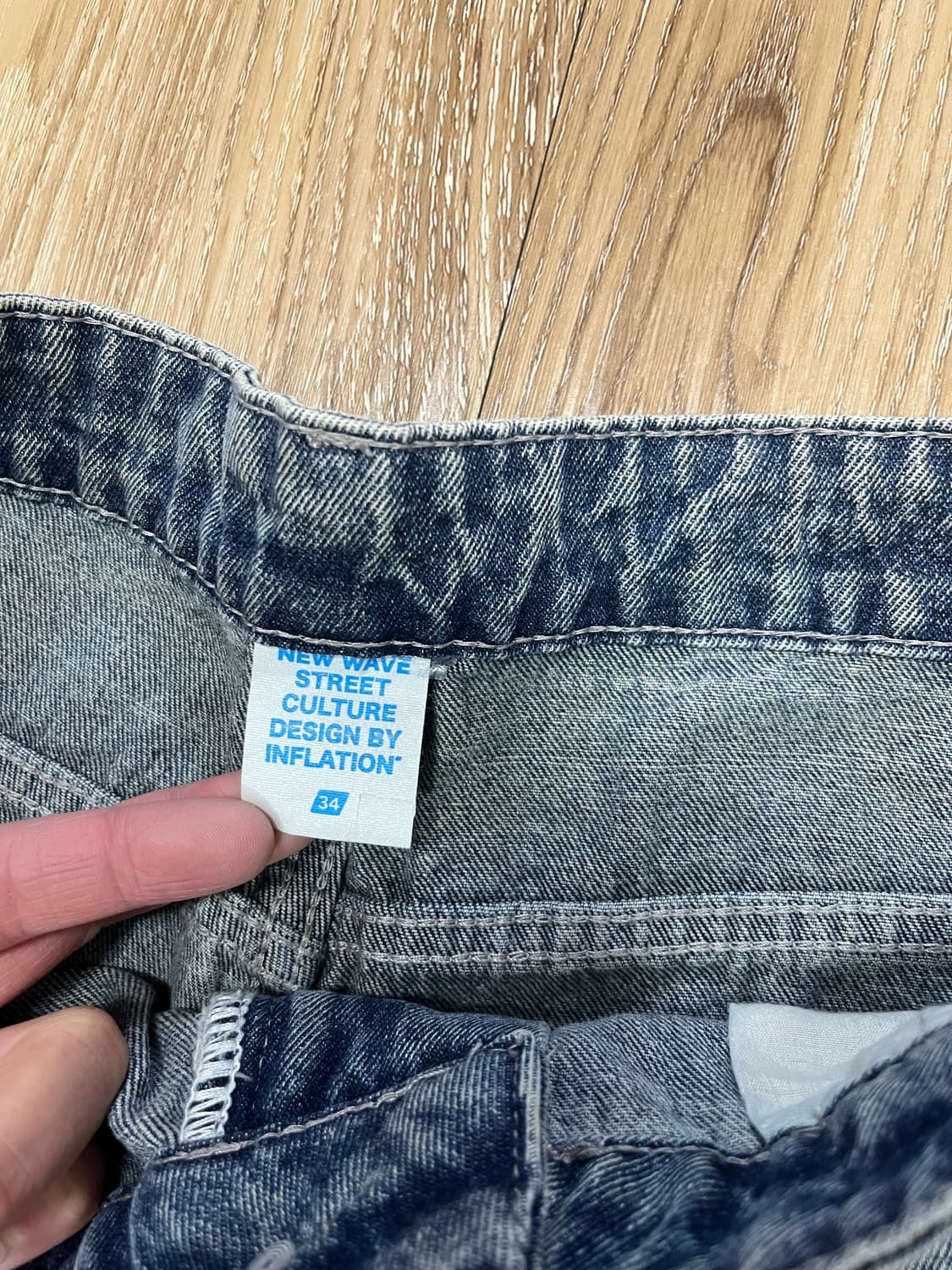 Interesting 버뮤다 컷오프 데님 반바지 34 상품이미지6