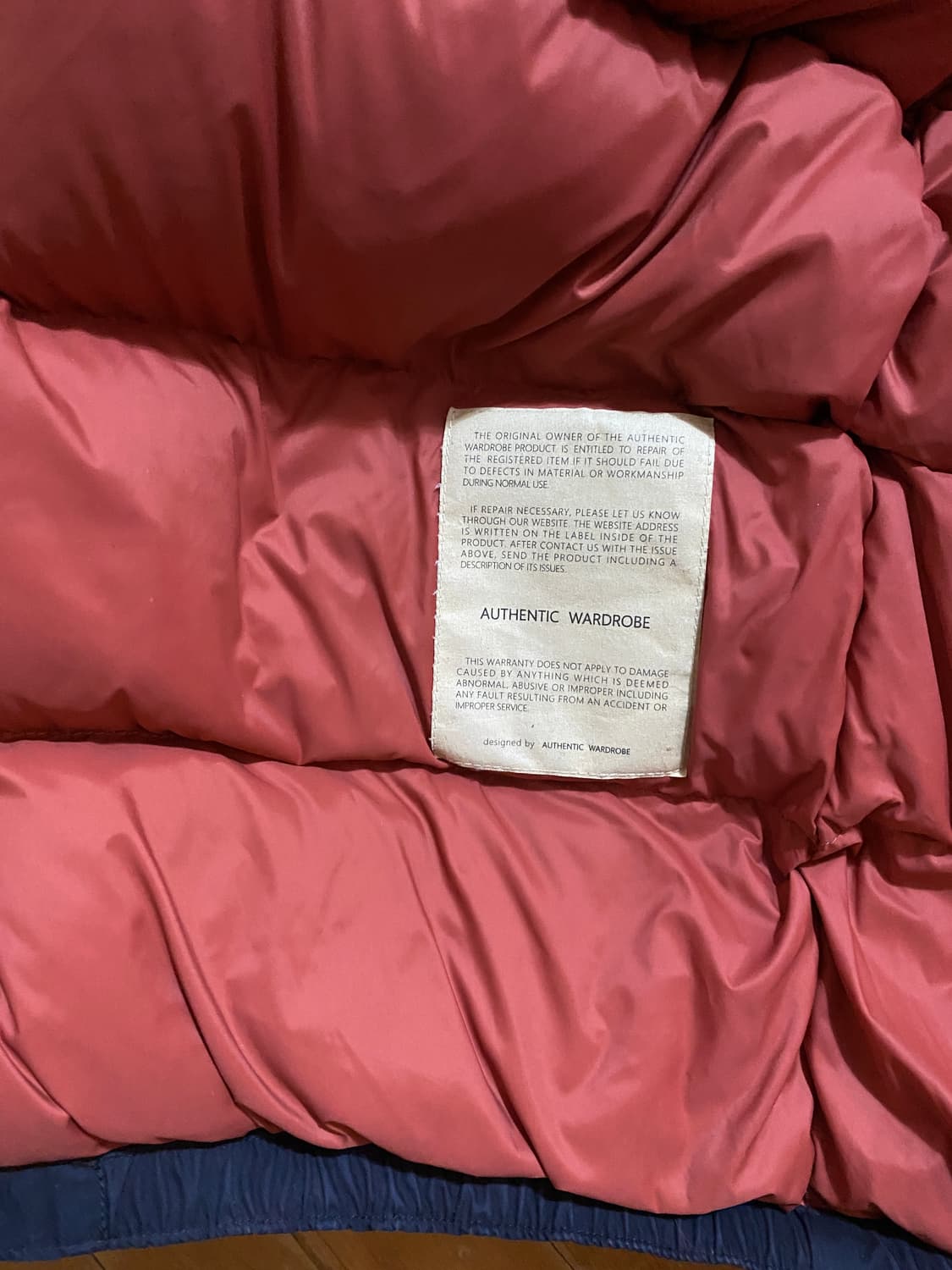 AUTHENTIC WARDROBE 네이비 덕다운 패딩 (국내100) 상품이미지6