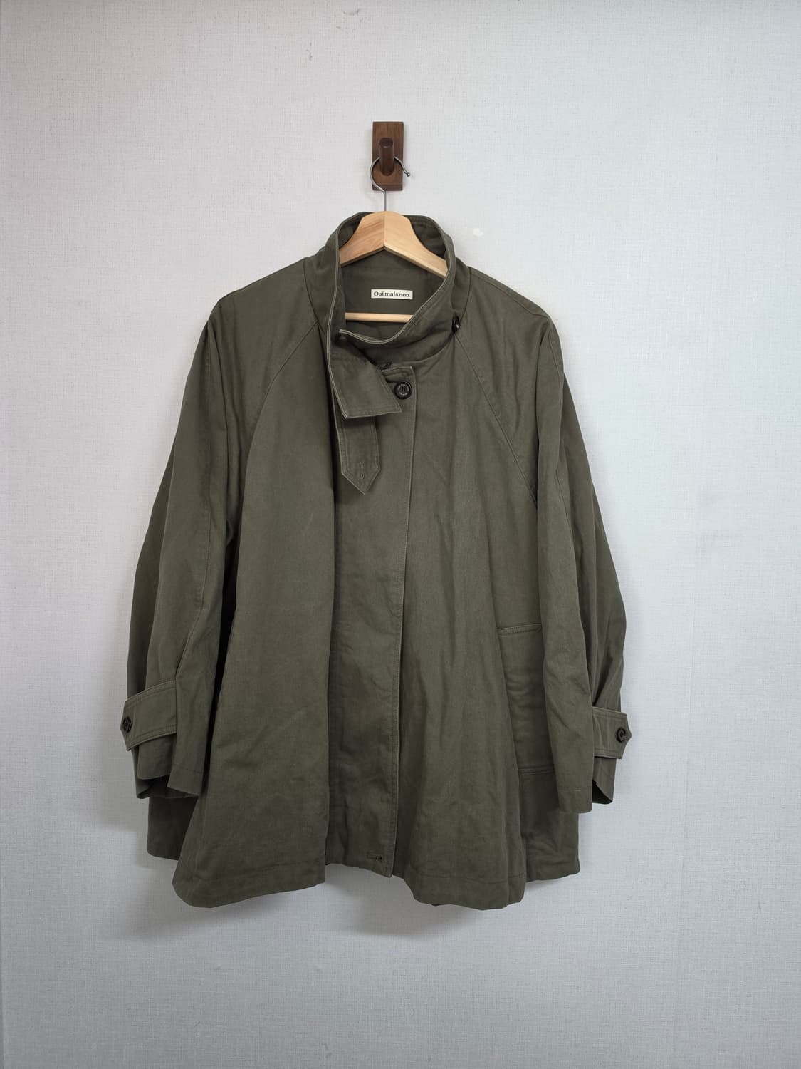 위메농 카키 트렌치 자켓 상품이미지5