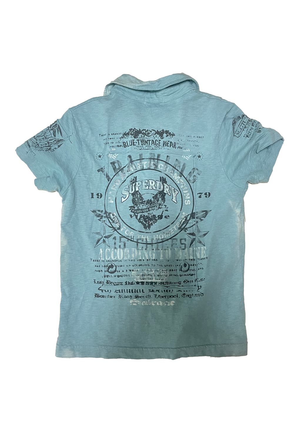 punk y2k skyblue top 상품이미지2