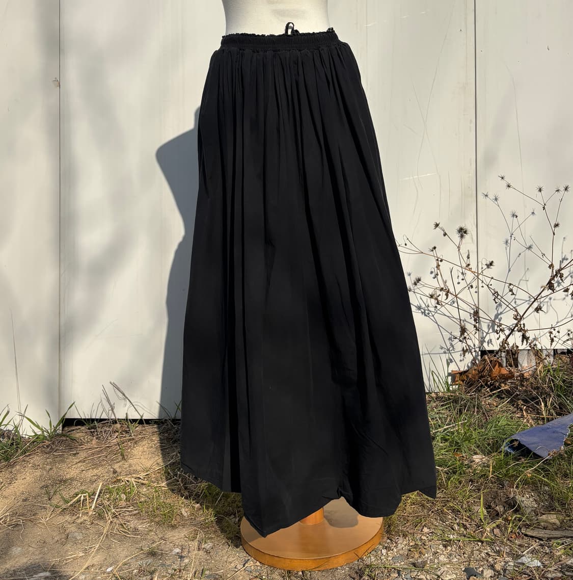 에버신스 eversince  블랙 밴딩 셔링 펑크 롱 스커트 상품이미지3