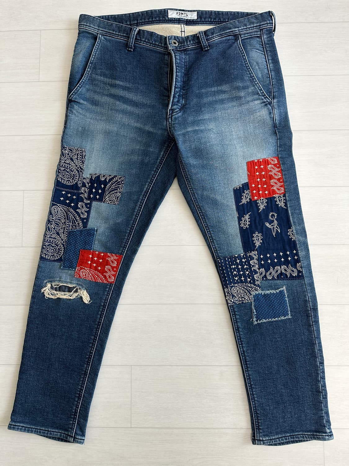 fdmtl 펀더멘탈 패치워크 데님 진 상품이미지1