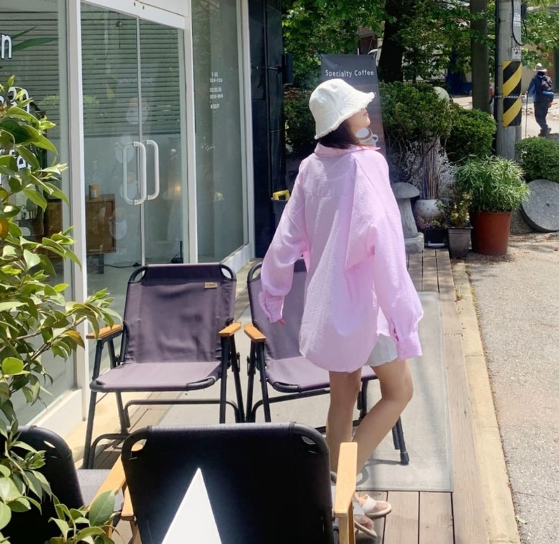 박시핏 시어서커남방 지지미남방 상품이미지3