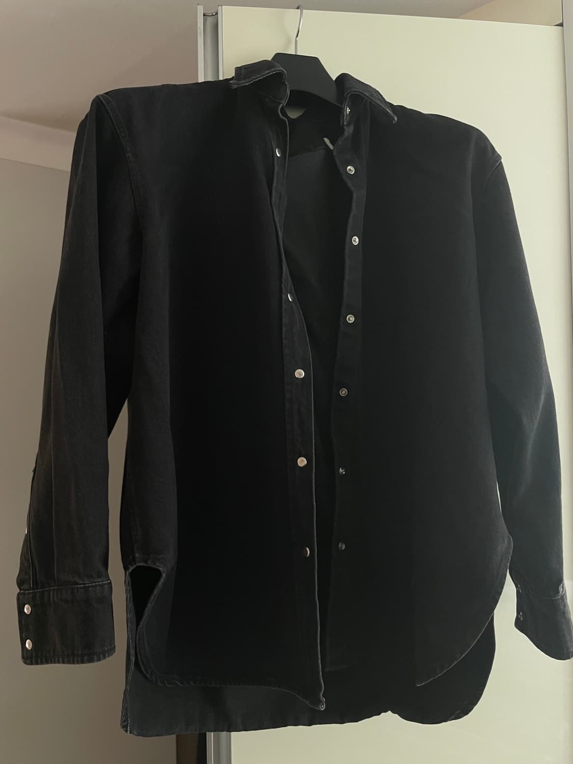 발렌시아가 핀치드 데님 셔츠 자켓 38 상품이미지3