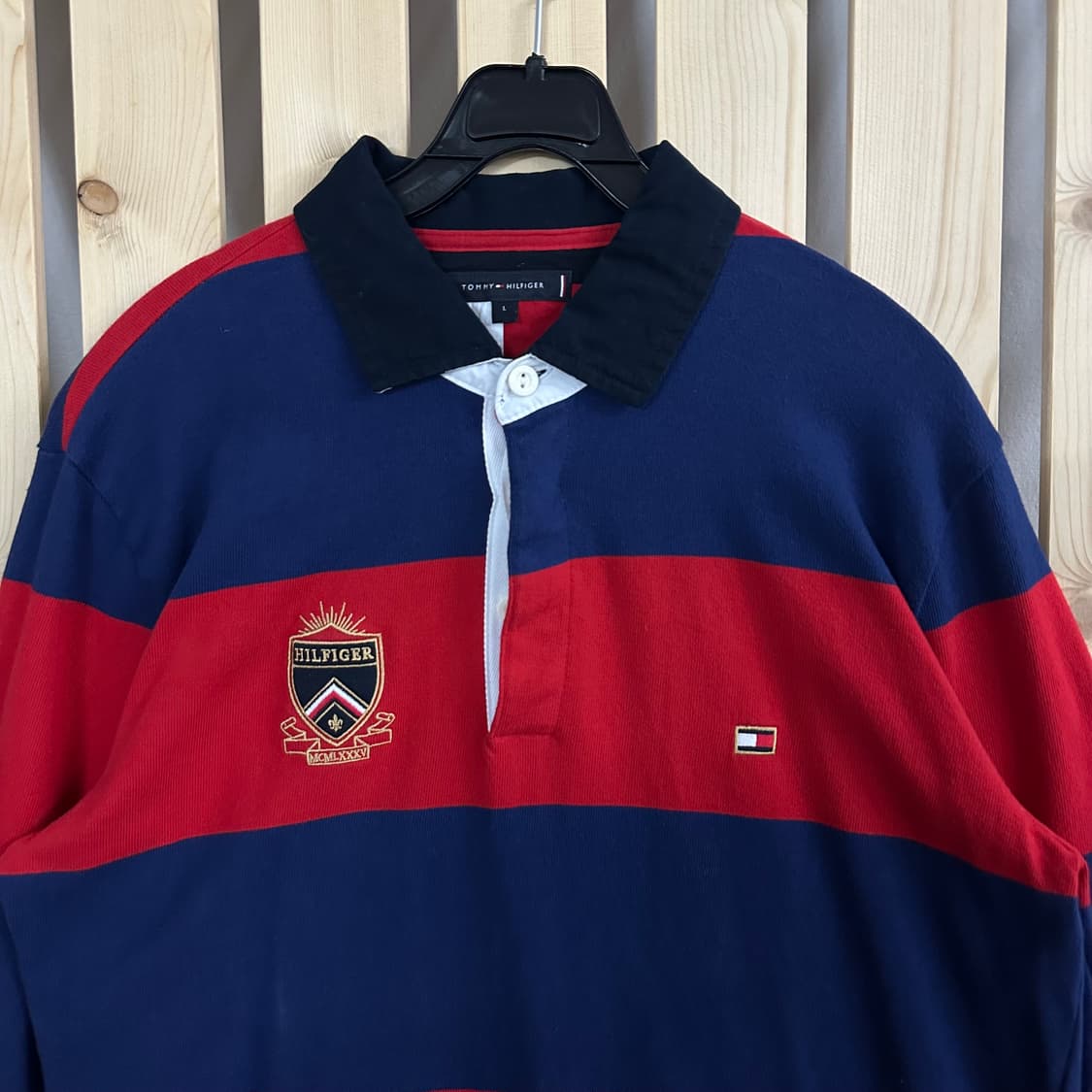 (L) 타미힐피거 스트라이프 럭비티 카라티 상품이미지3