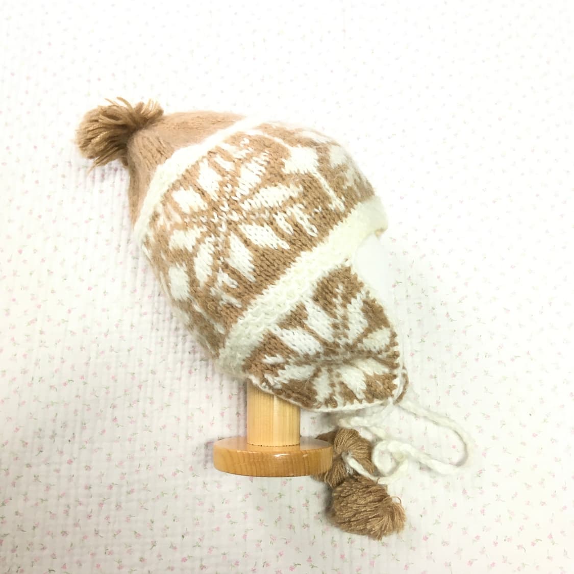 JPN/ 눈꽃비니 이어플랩비니 폼폼이비니 모리룩비니 브라운눈꽃비니 상품이미지3