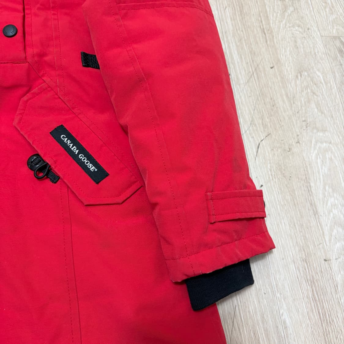 캐나다구스 여성 와펜 프리미엄 후드 롱패딩 S/90  상품이미지4