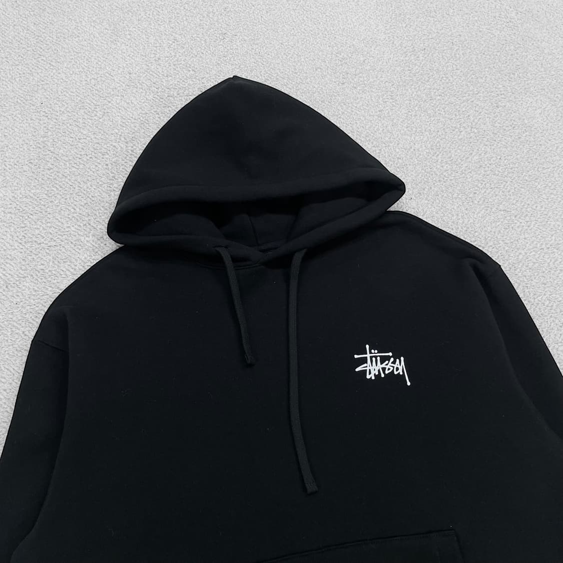 스투시 Stussy 베이직 로고 후드티 블랙 상품이미지4