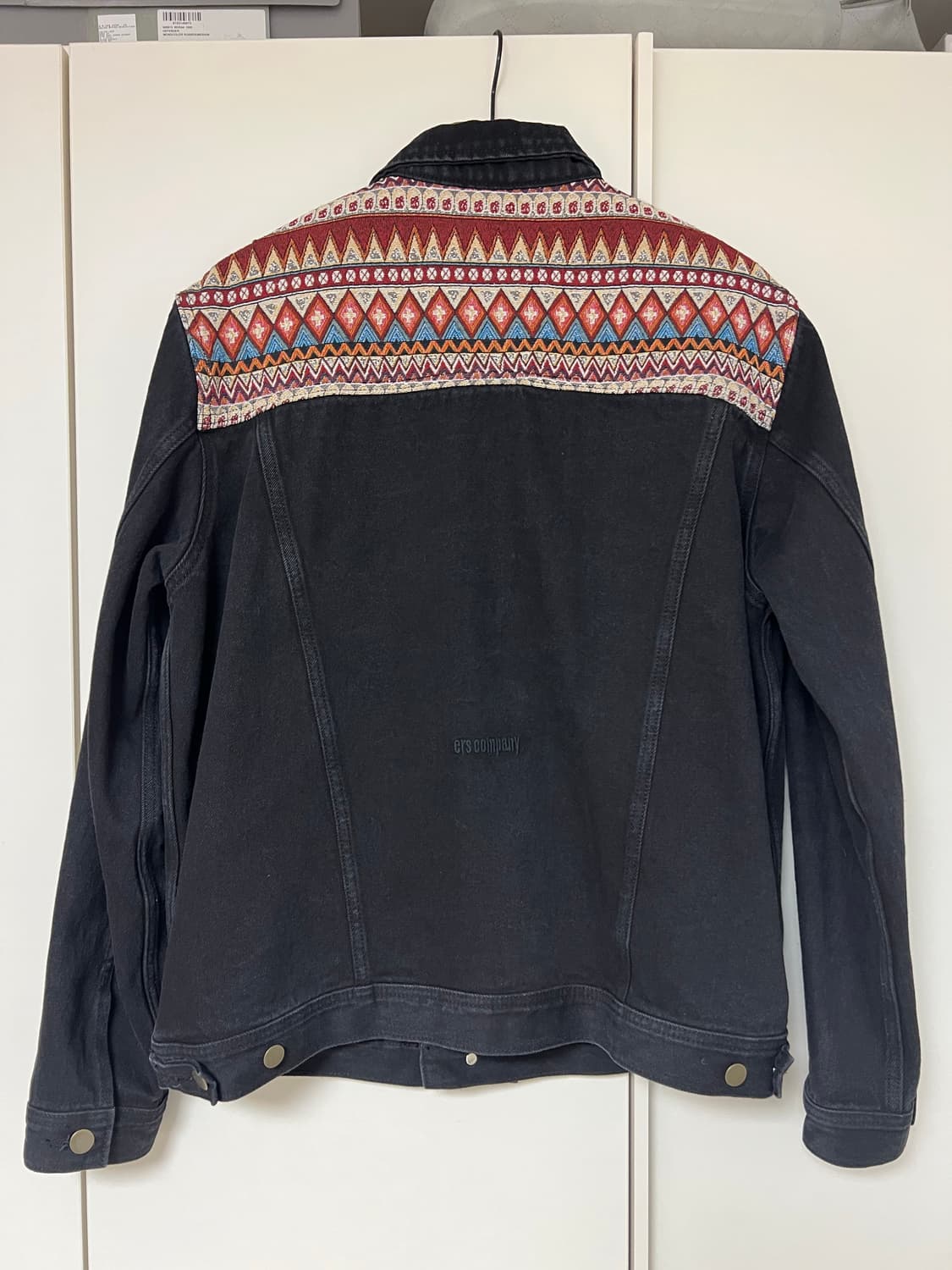 Ersco 데님 트러커 자켓_블랙 상품이미지3