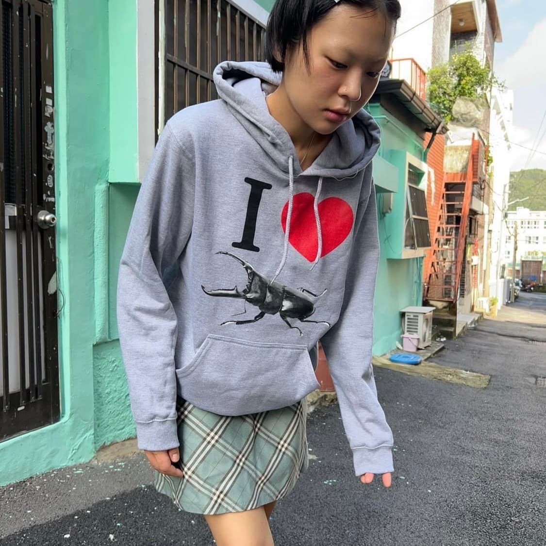 GILDAN 미도리 하우스 비틀후드 i ♡ 비틀 아이러브 키치 갸루 상품이미지1