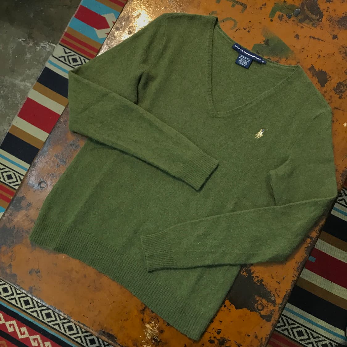 폴로랄프로렌 그린 카키 캐시미어 혼방 니트 여성 55  상품이미지2