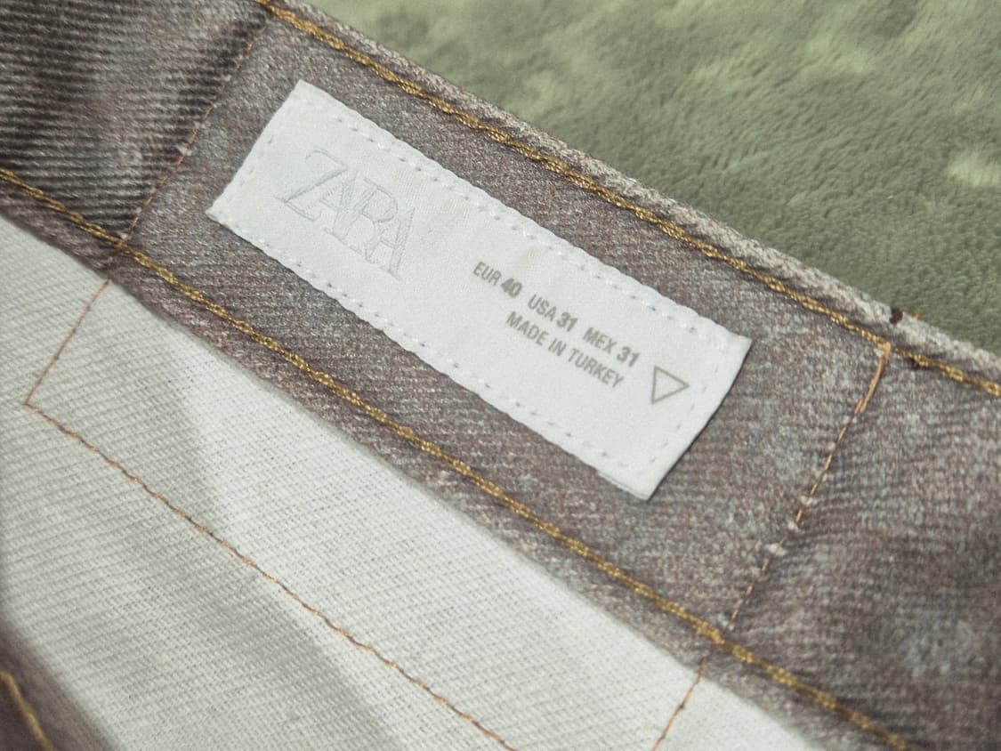 Zara 자라 워싱 프린트 배기핏 데님 팬츠 아크네 발렌시아가 상품이미지5