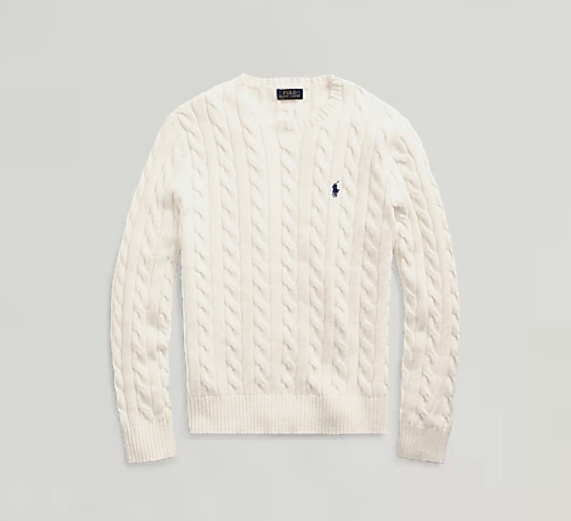 폴로 코튼 꽈베기 니트 (QR인증) 상품이미지1