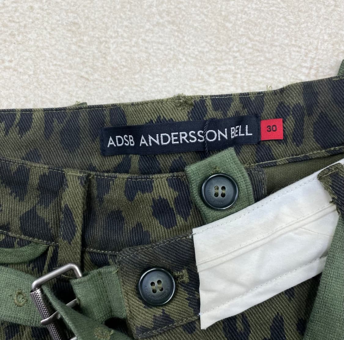 앤더슨벨 Adsb 크로스 오버 레오파드 와이드 팬츠 (30) 상품이미지2