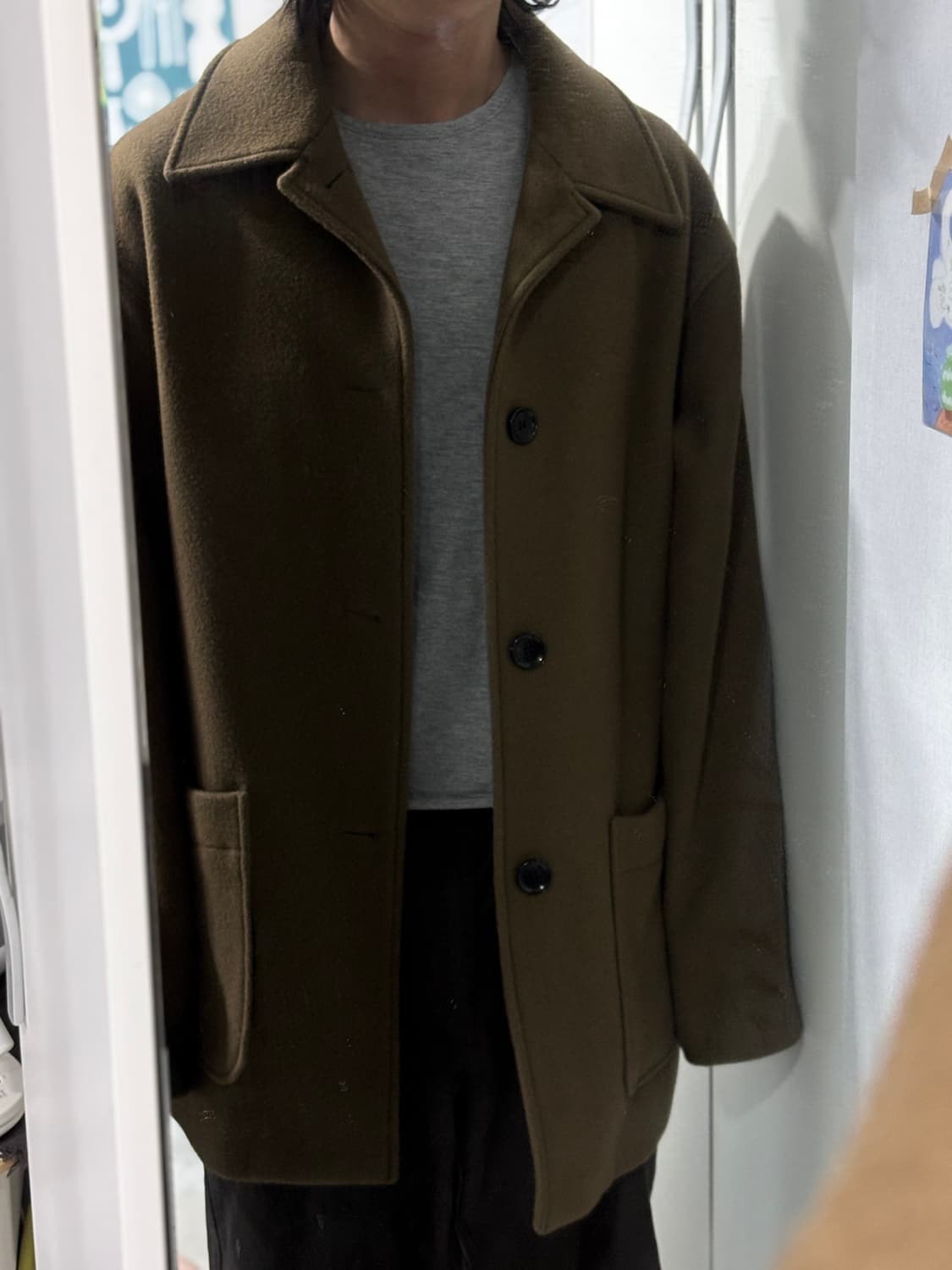 스테디에브리위어 올리브 하프코트 상품이미지4