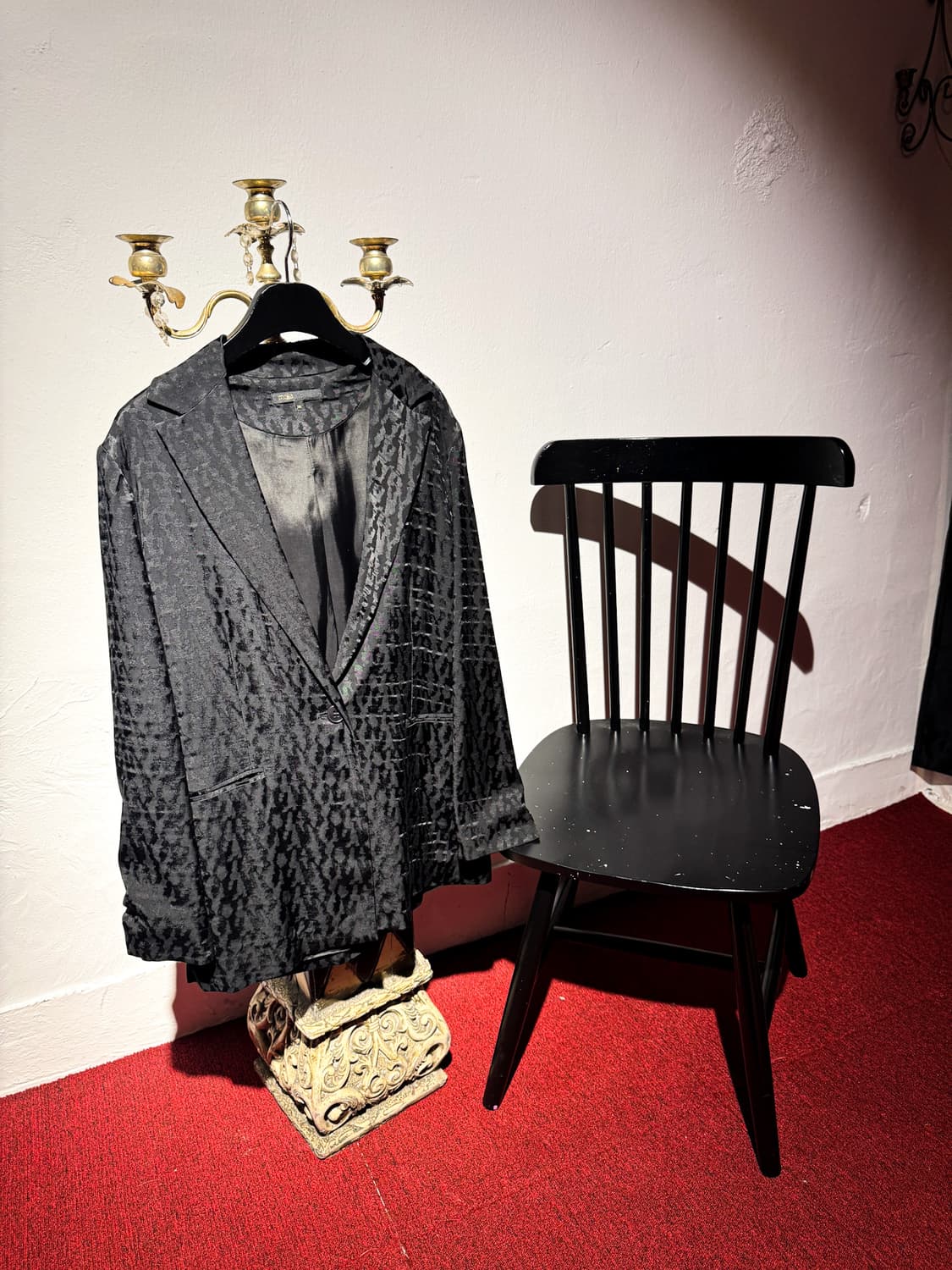 maje – Black Leopard Pattern Blazer  199 상품이미지1