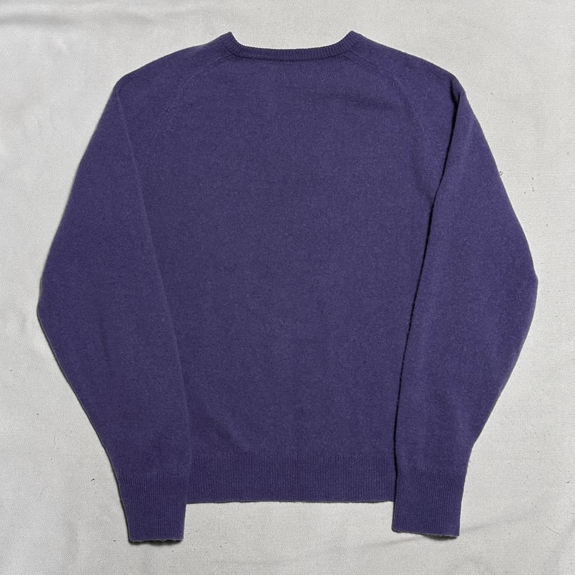 40 버버리 퓨어뉴 울 퍼플 브이넥 니트 상품이미지3