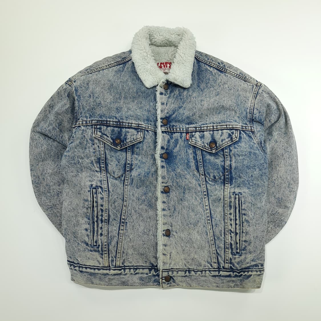 CN971 M 리바이스 USA 애시드워시 셰르파 데님 트러커 자켓 상품이미지1