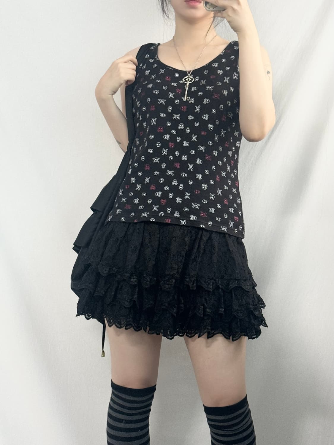 스컬 패턴 펑크 2pcs SET 상품이미지4
