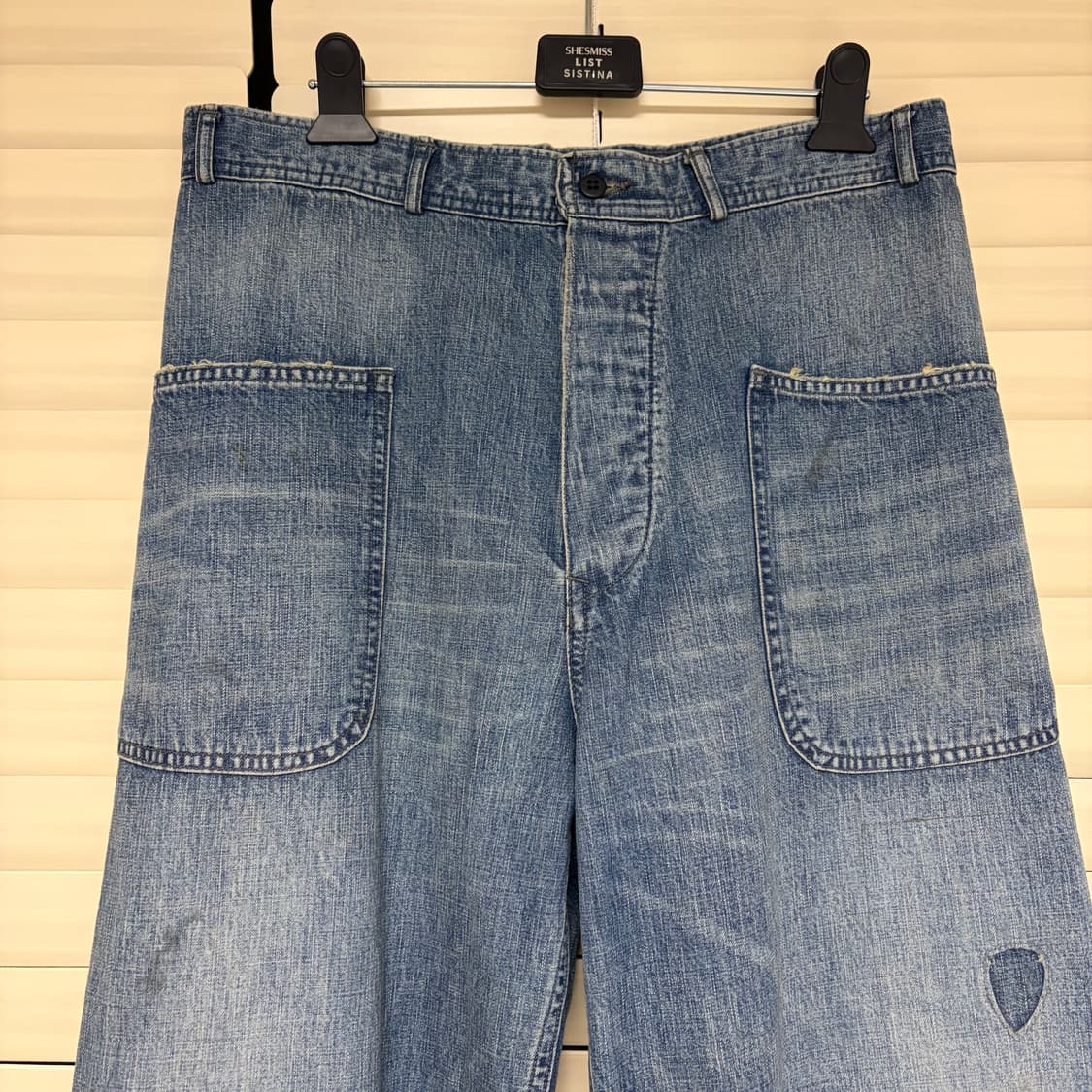 바우와우 Bowwow USN M44 미해군 덩가리 퍼티그 데님 팬츠 L 상품이미지6