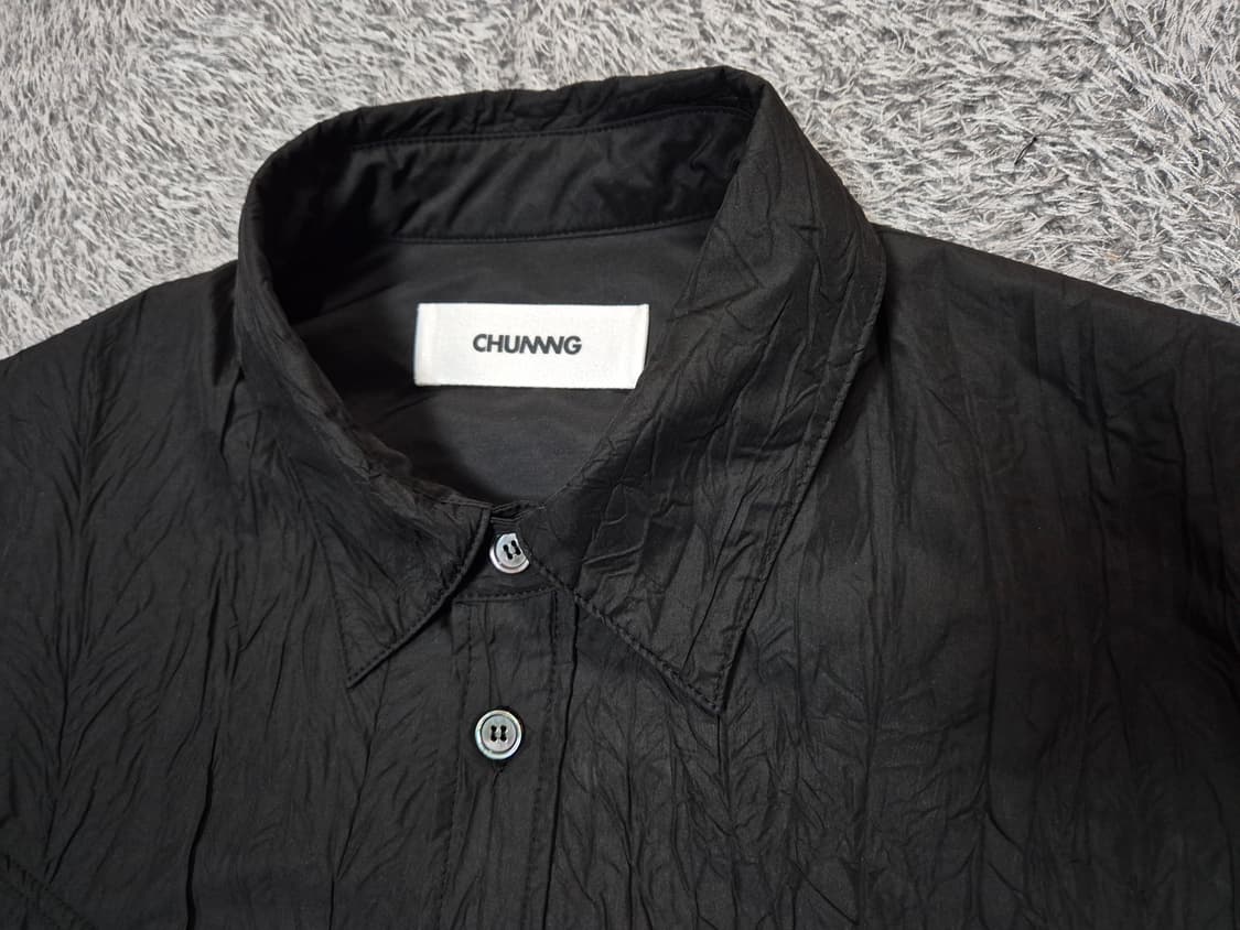 CHUNNNG 남성 링클 시어서커 반팔 셔츠 M(100) 상품이미지2