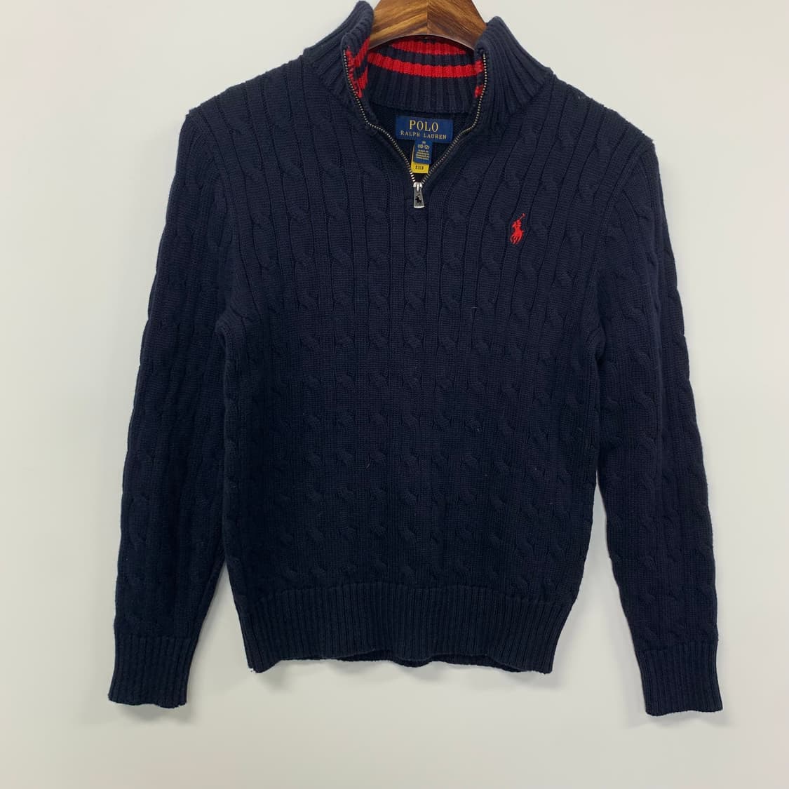 폴로 랄프로렌 신형 꽈배기 반집업 니트 상품이미지2