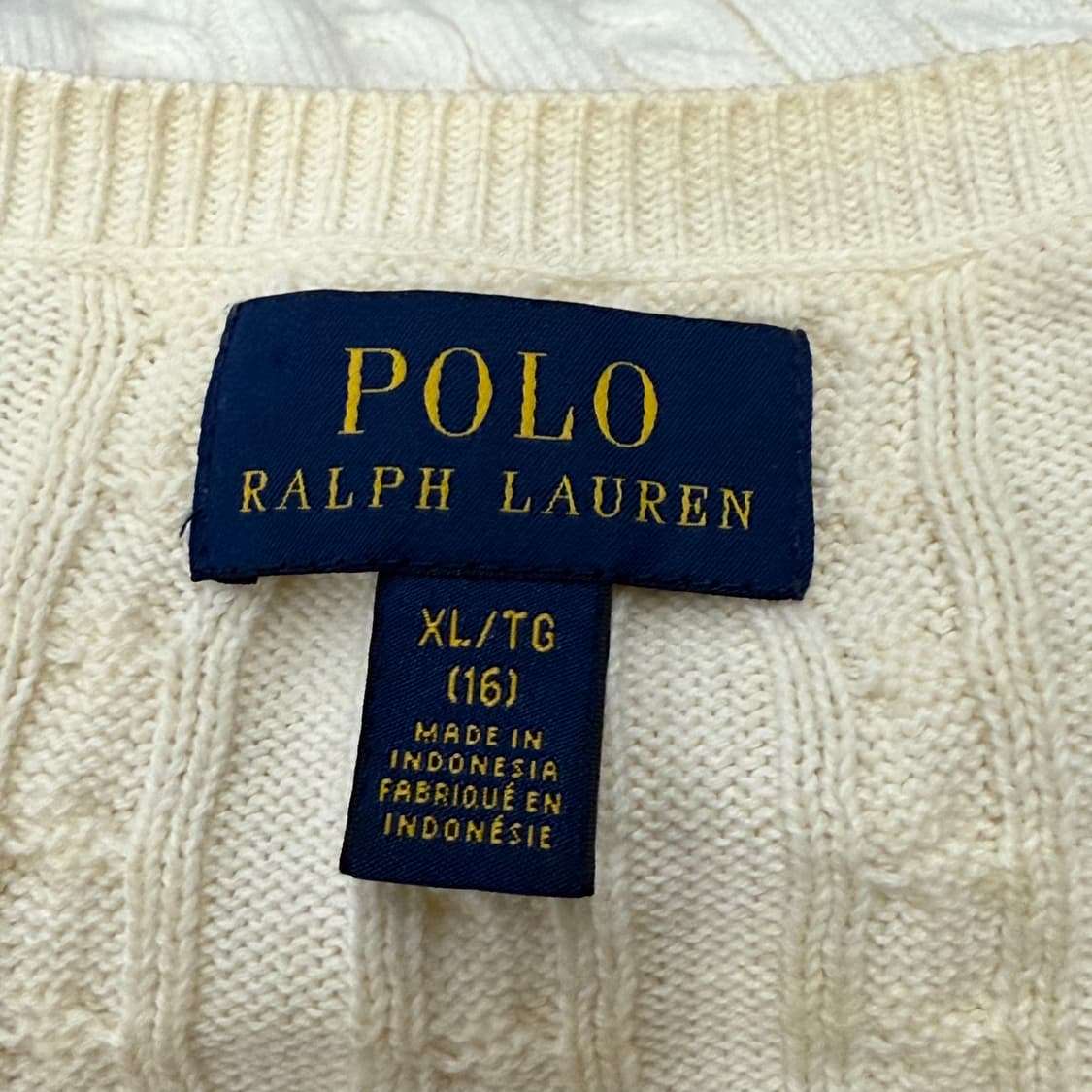 폴로 랄프로렌 화이트 꽈배기 니트 가디건  상품이미지5