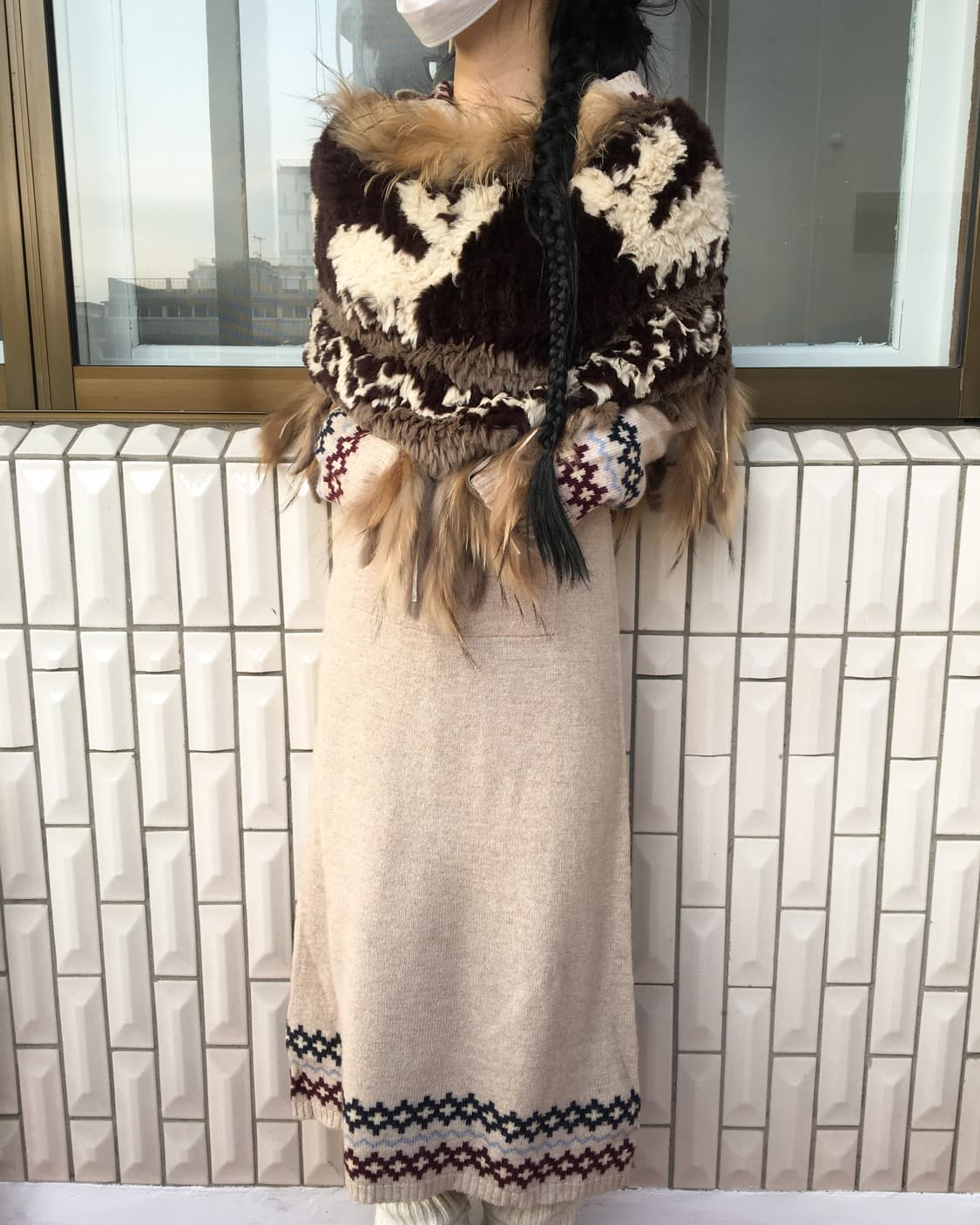 Fur mixed top 상품이미지1