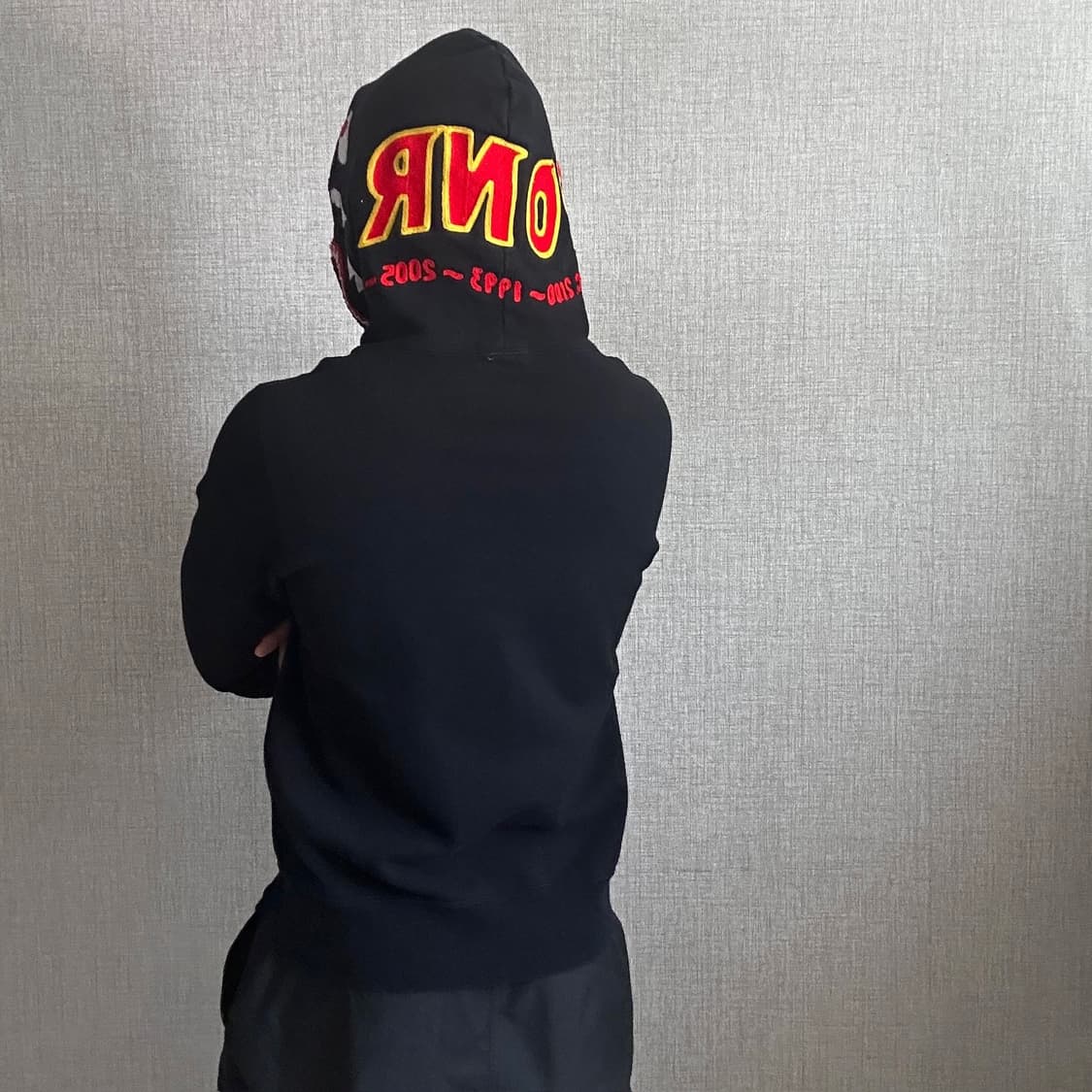 Bape 베이프 Ponr B.C 샤크 블랙 후드티 상품이미지2