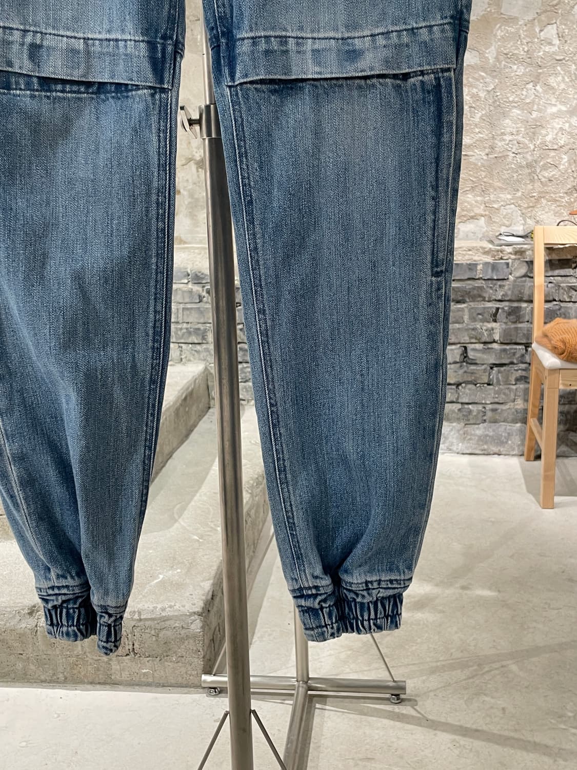 준지 중청 벨크로 니 데님 조거 팬츠 상품이미지5