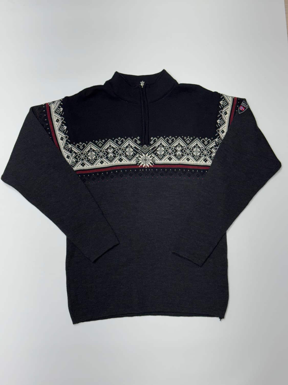 데일오브노르웨이 100% WOOL 쿼터 집업 니트 L 상품이미지1