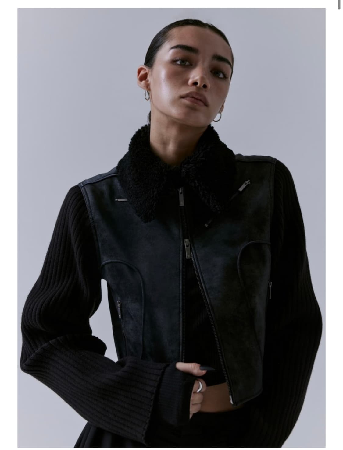 트리밍버드 투웨이 레더 크랙 자켓 상품이미지1