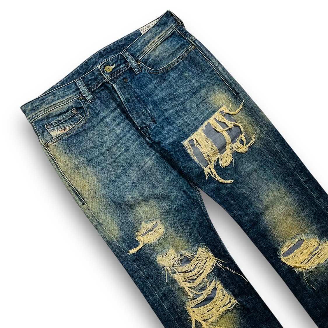 디젤 리페어드 디스트로이드 크랙 워시드 데님 팬츠 상품이미지2