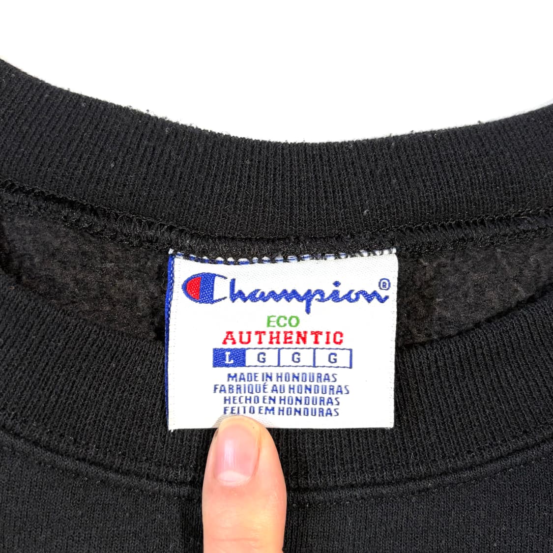 챔피온 블랙 맨투맨 L 상품이미지4