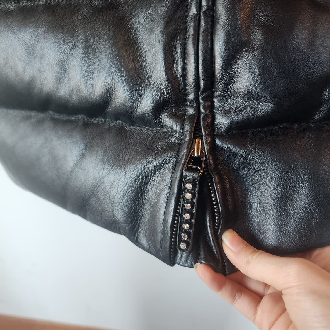 BREAL 블랙 가죽 패딩 상품이미지8