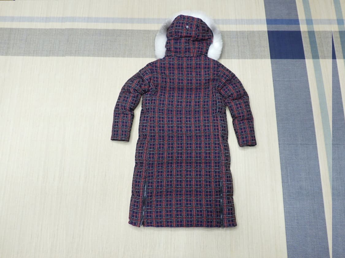 (90사이즈) 코오롱스포츠 여성 레이나 체크 FUR 다운 상품이미지2