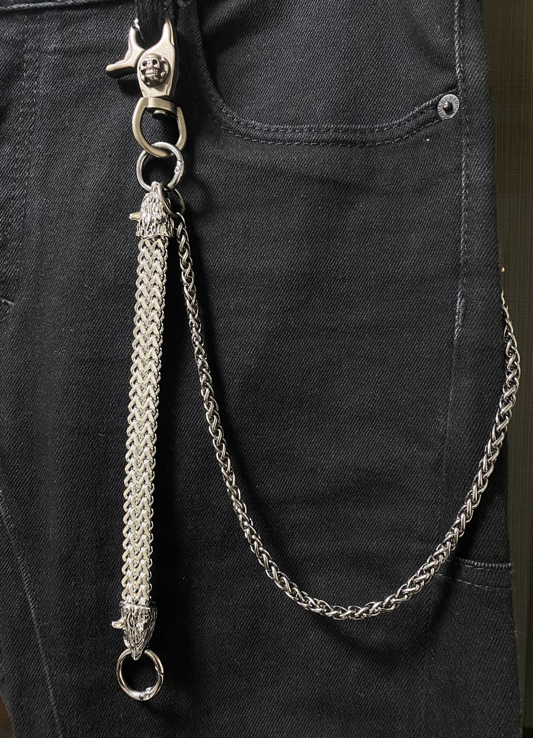 롱&숏 스컬 바지 체인 상품이미지6