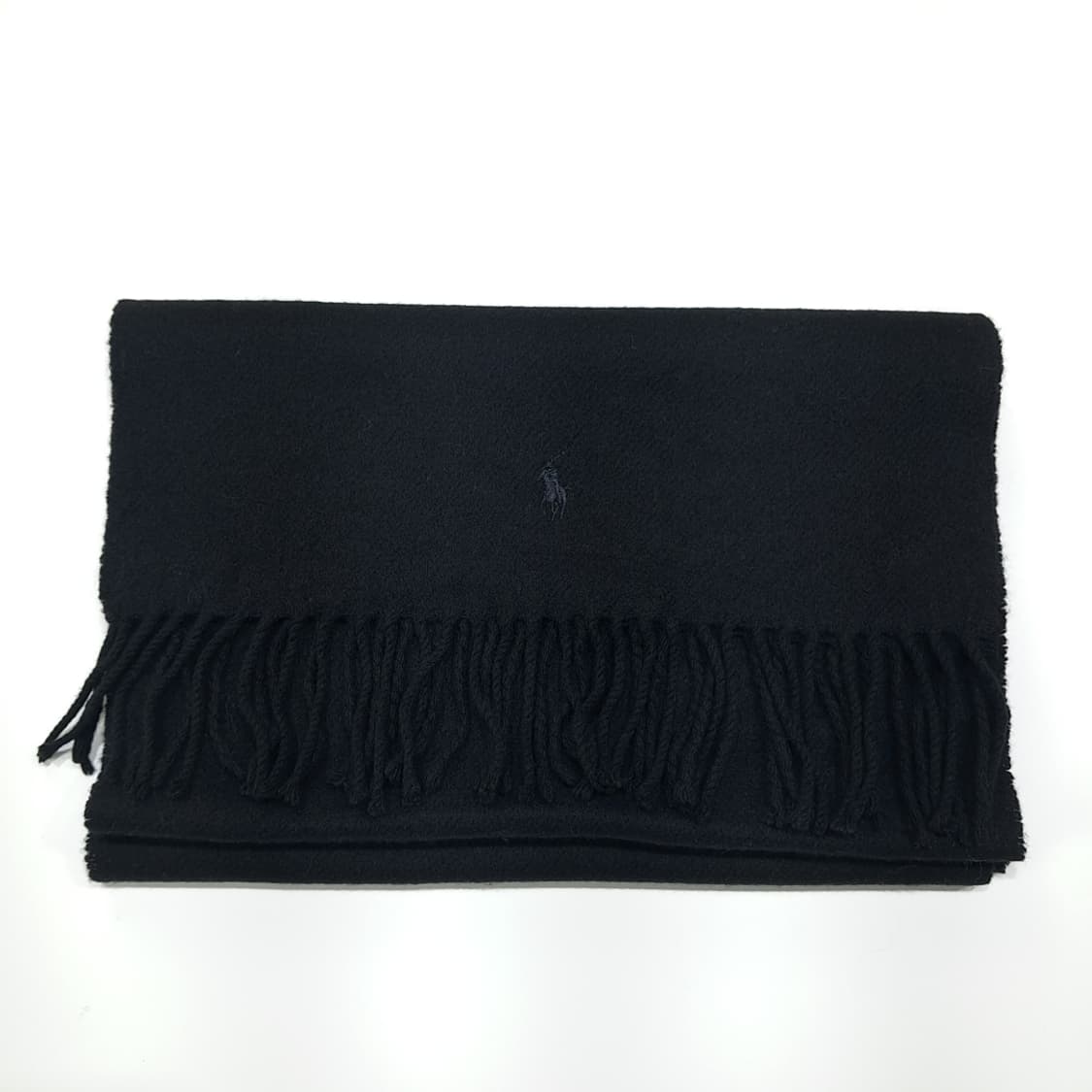 MX483 폴로 90s 영국판 울캐시미어 포니자수 블랙 머플러목도리 상품이미지7