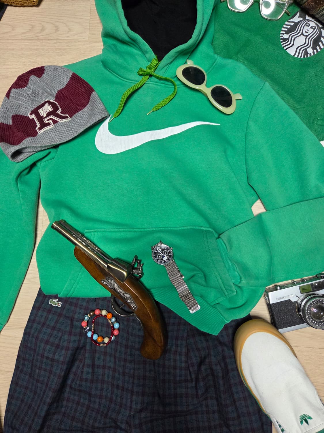 NIKE 스우시 후드 그린  상품이미지5