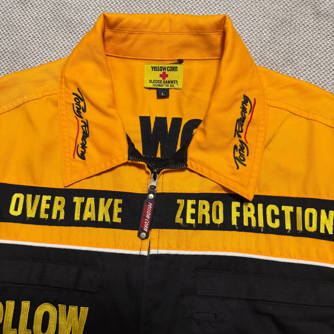 옐로우콘 레이싱 패치 셔츠 자켓 상품이미지3