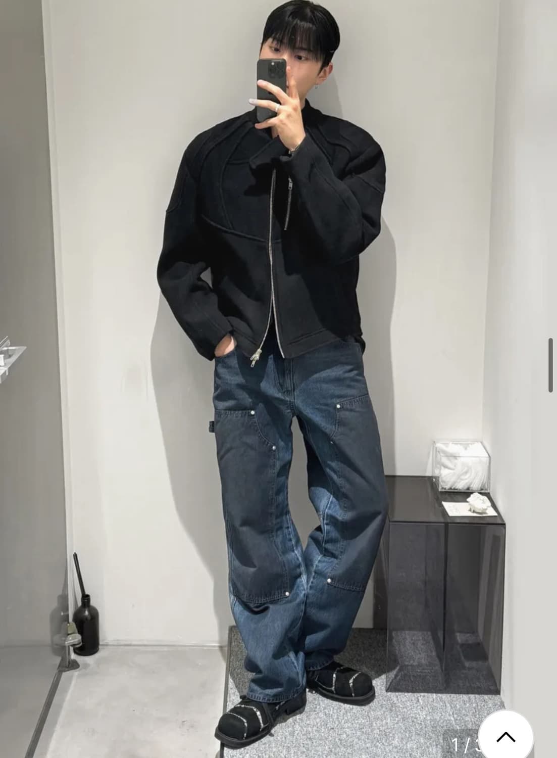 인사일런스  울 레이싱 자켓 BLACK L사이즈 상품이미지3