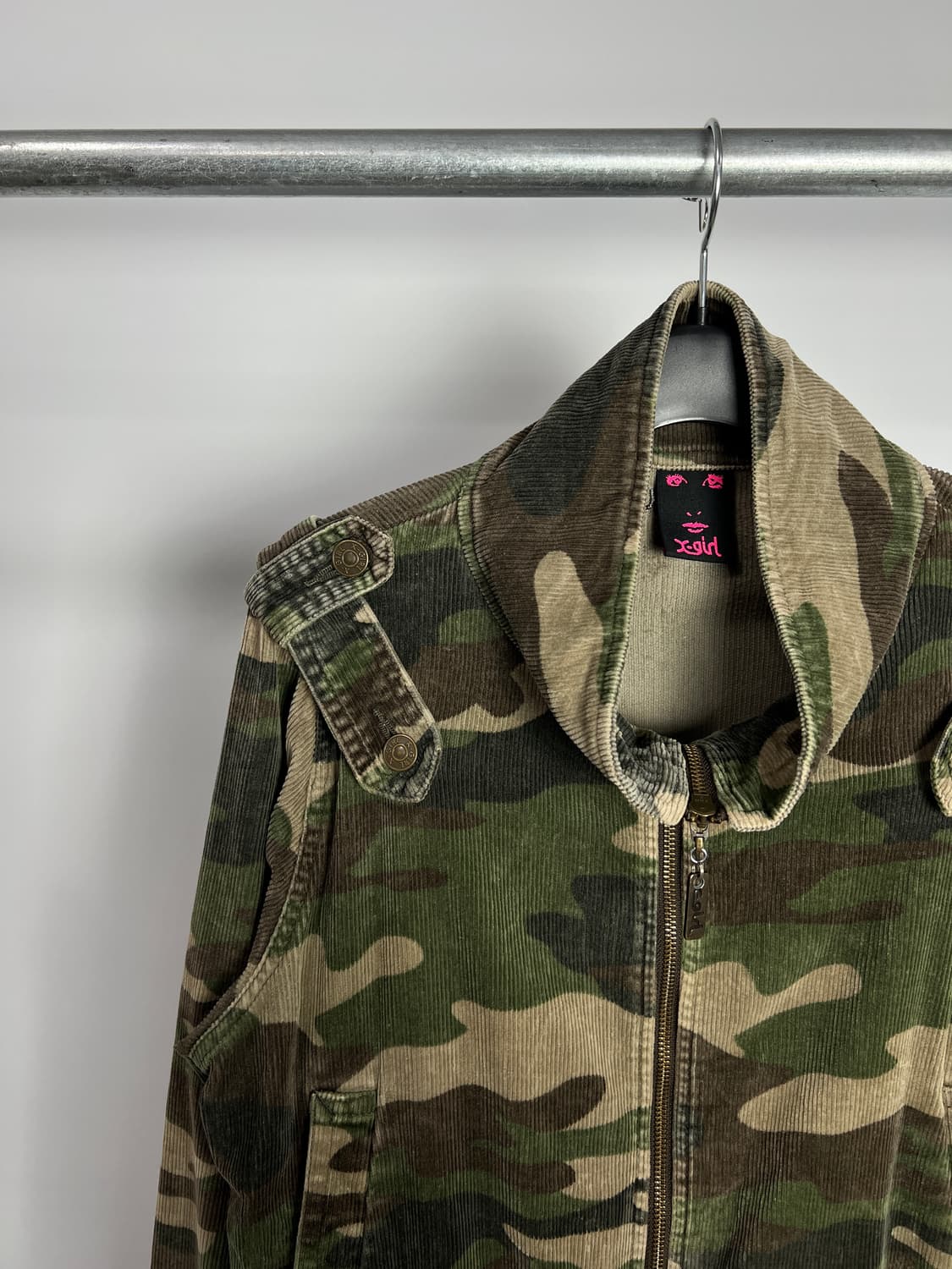 X-GIRL 카모플라쥬 코듀로이 집업 자켓  상품이미지2